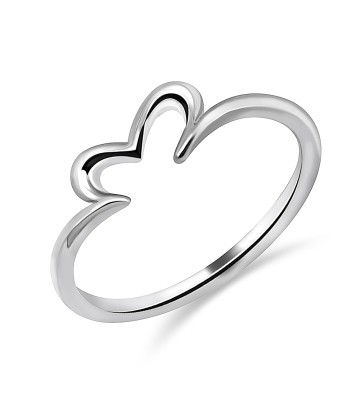 Silver Ring Half Heart NSR-209